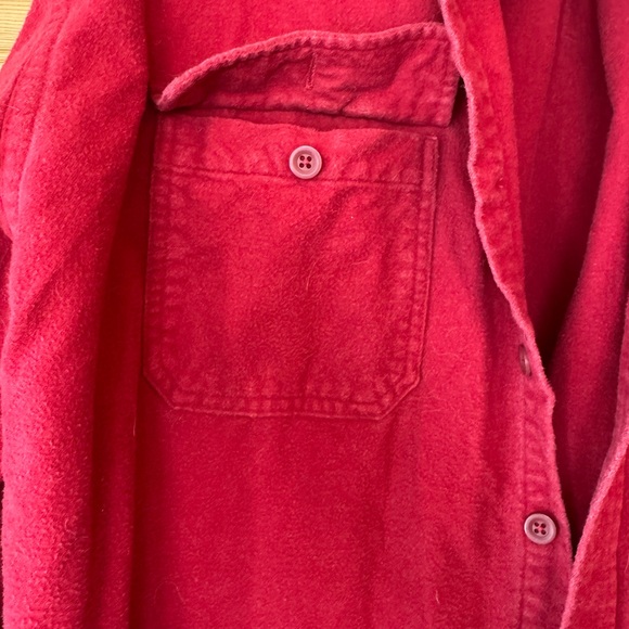 L.L. Bean Chamois Shirt Long Sleeve Button-up Vintage Mens Sz XXL Tall Brick Red - Picture 7 of 8